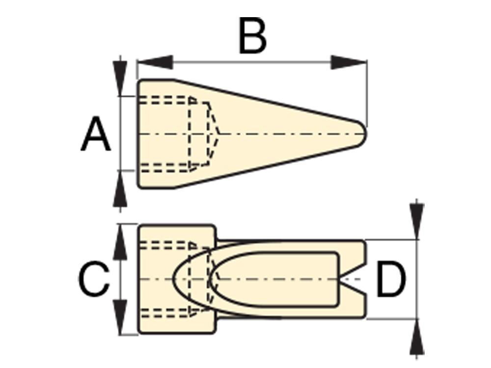 Dimension diagram for A629