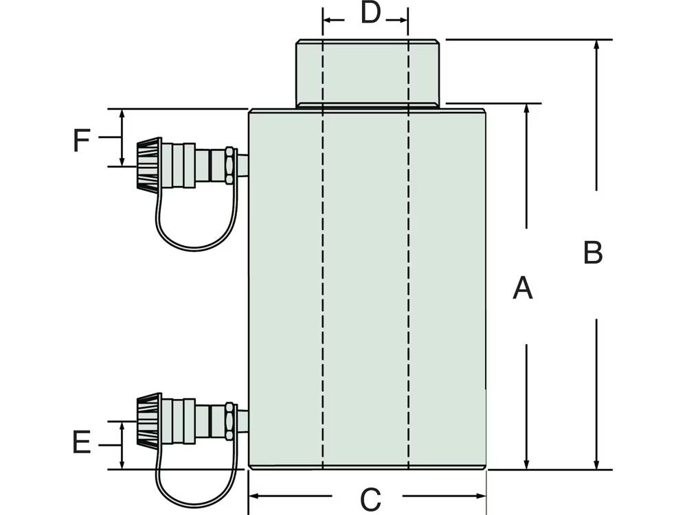 Dimension diagram for RACD1004
