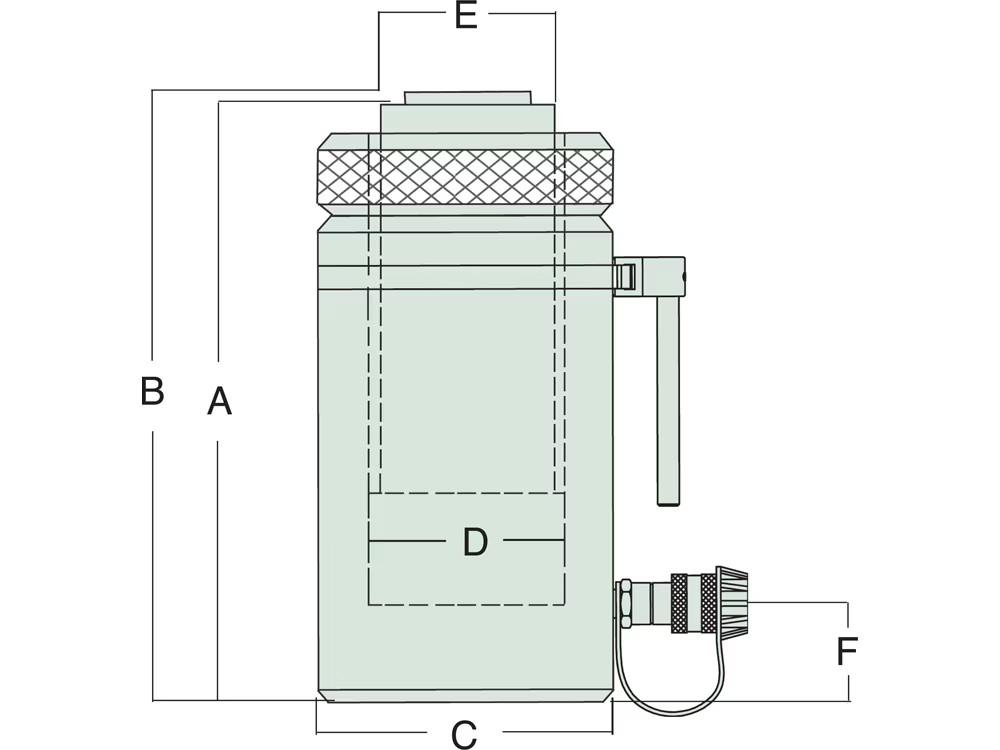 Dimension diagram for RAL1006