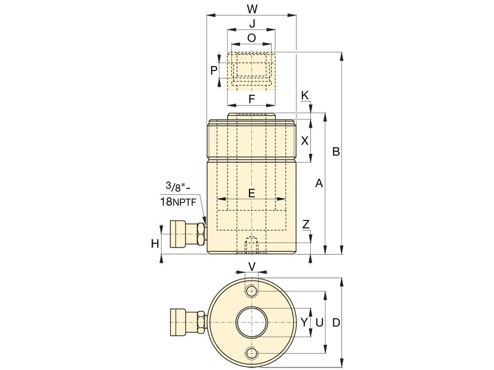 Dimension diagram for RCH302