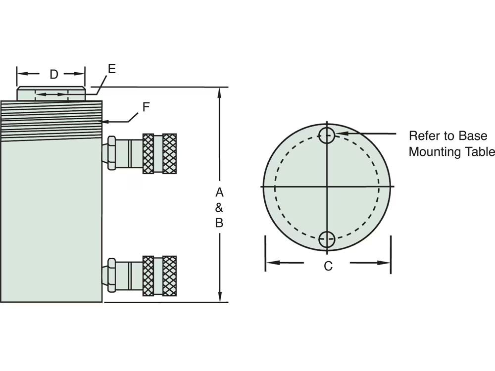 Dimension diagram for A200
