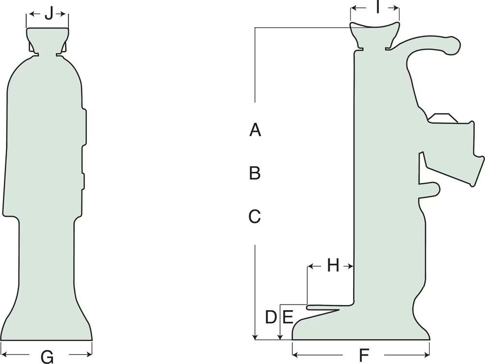 Dimension diagram for RJ85A