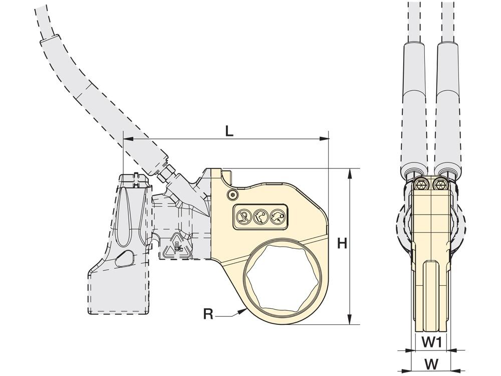 Dimension diagram for RLP1113SL