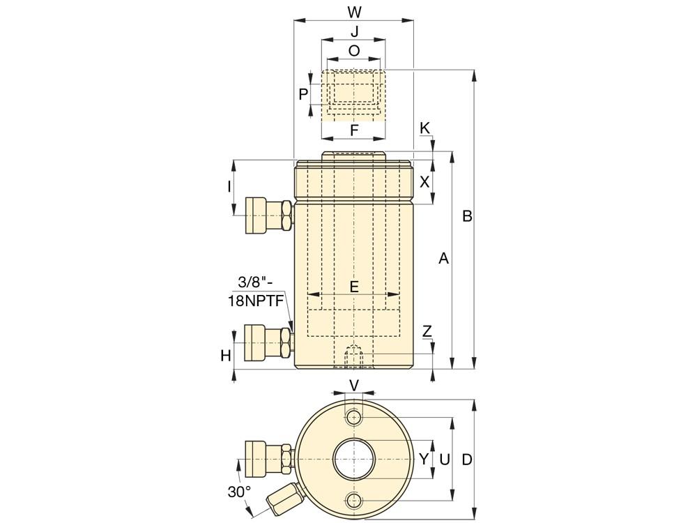 Dimension diagram for RRH6008