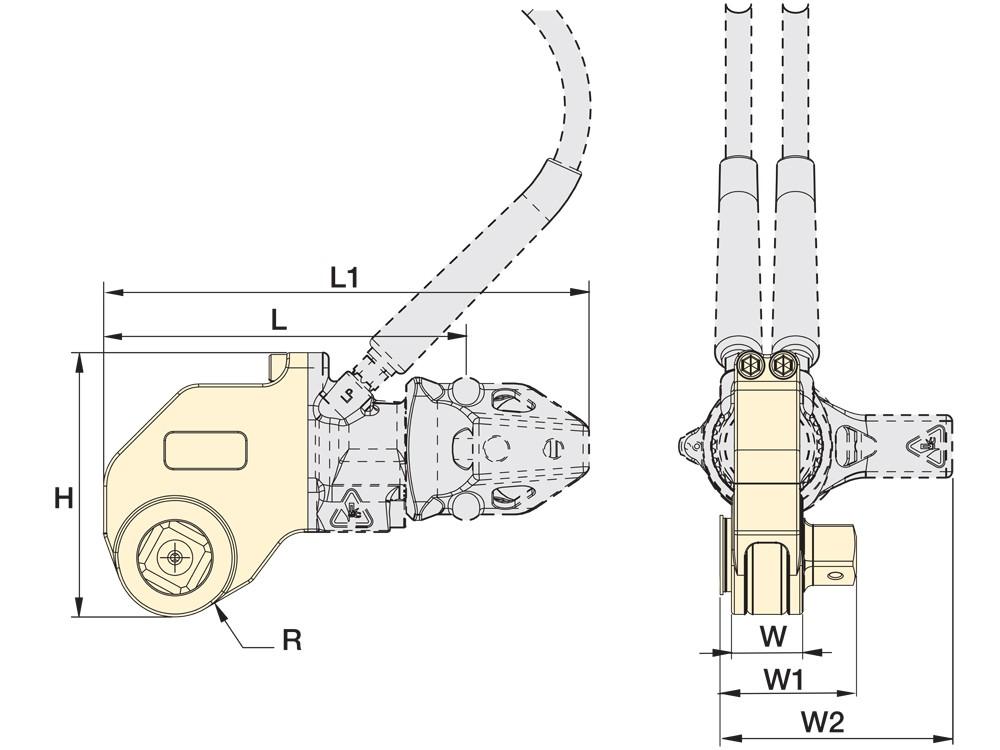 Dimension diagram for RSQ19000