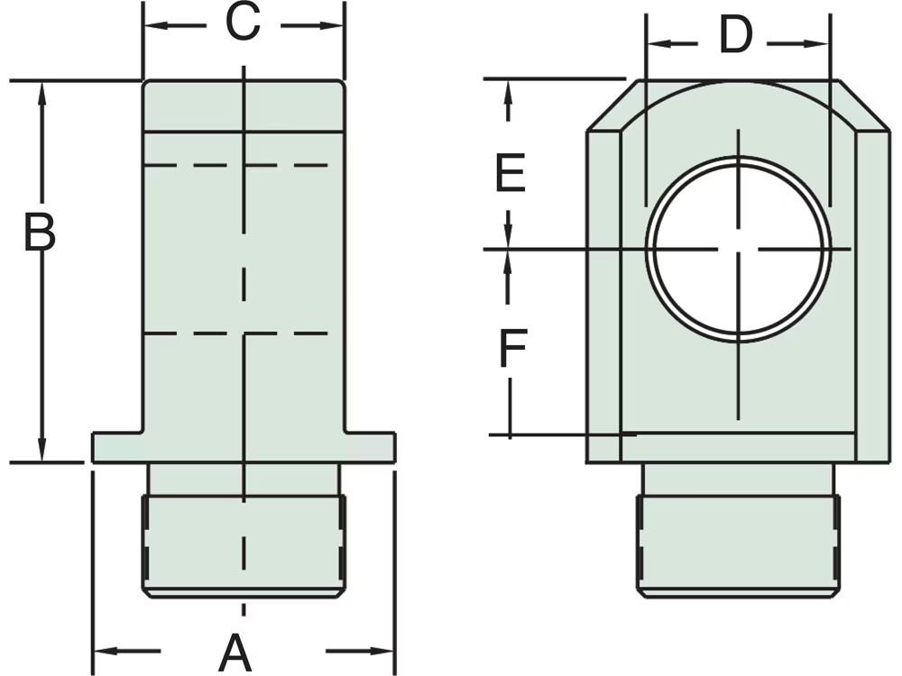 Dimension diagram for BCR25