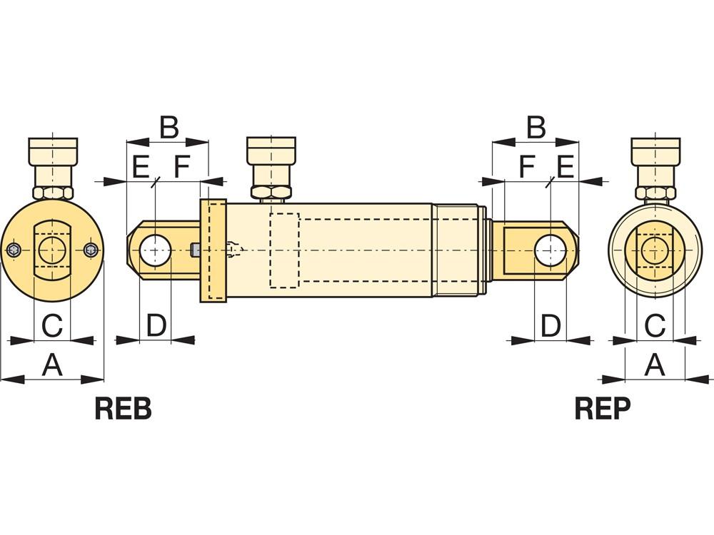 Dimension diagram for REB10
