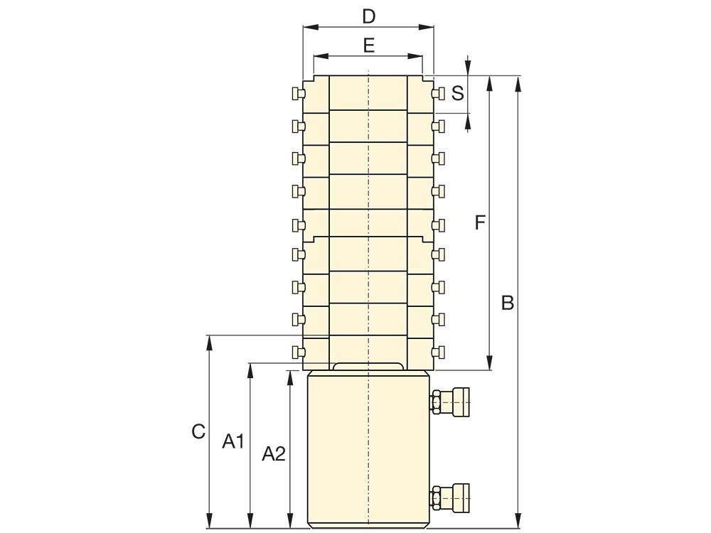 Dimension diagram for CR150L
